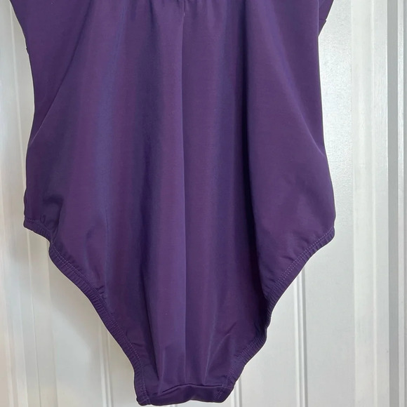 Lands’ End BlackBerry SlenderSuit Carmela Tummy Control Swimsuit. Size 10 DDD. - Picture 9 of 13